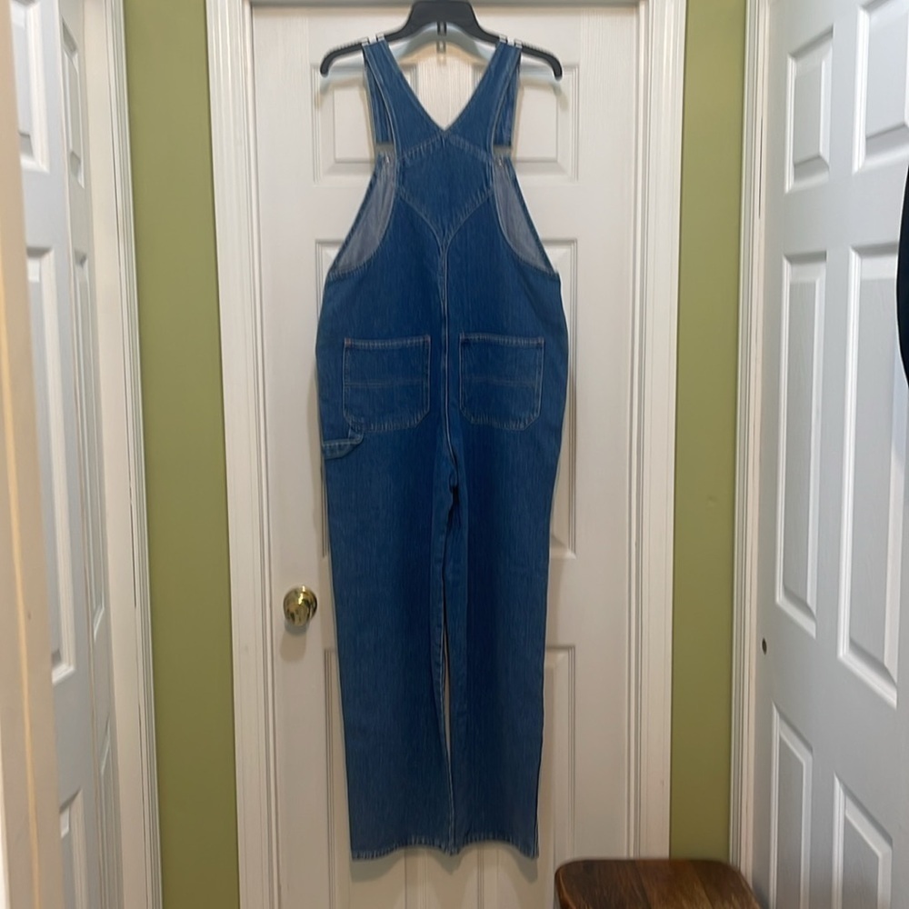 Y2K Disney Blue Jean Overalls - Pluto, Mickey & Donald Duck - size L/XL - Picture 2 of 8